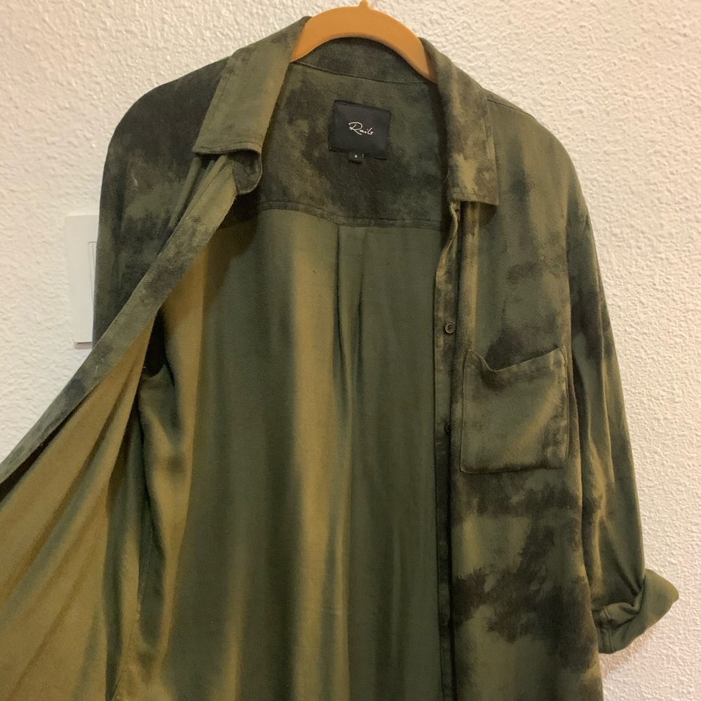 (Rails) Hunter Top Olive Tie-Dye